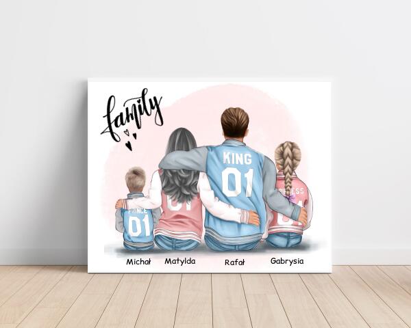 Obraz na płótnie personalizowany - Rodzina #5