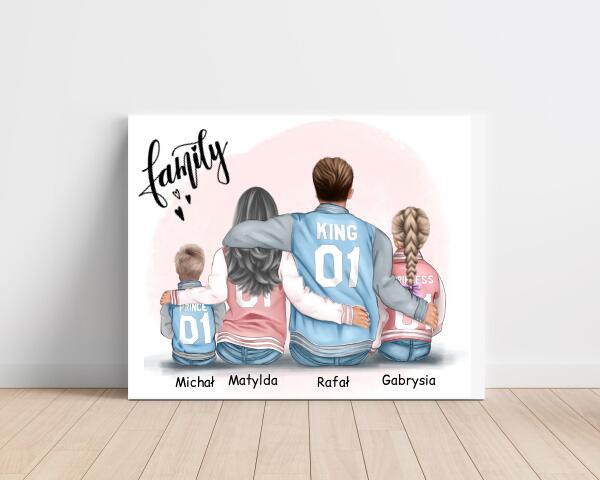 Obraz na płótnie personalizowany - Rodzina #5