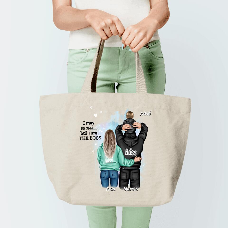 Torba materiałowa personalizowana rodzinna + 1 dziecko #P3