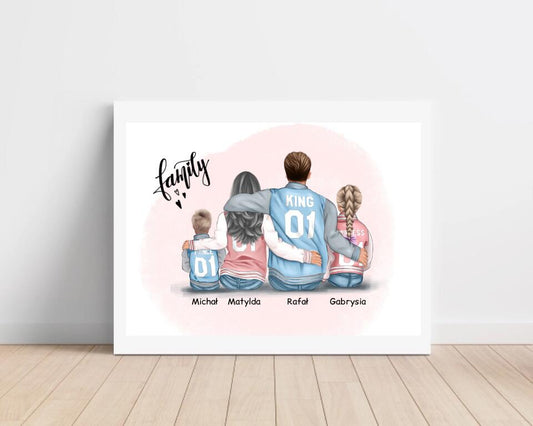 Obraz na płótnie personalizowany - Rodzina #5