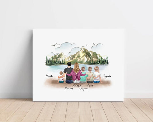 Obraz na płótnie personalizowany - Rodzina #8