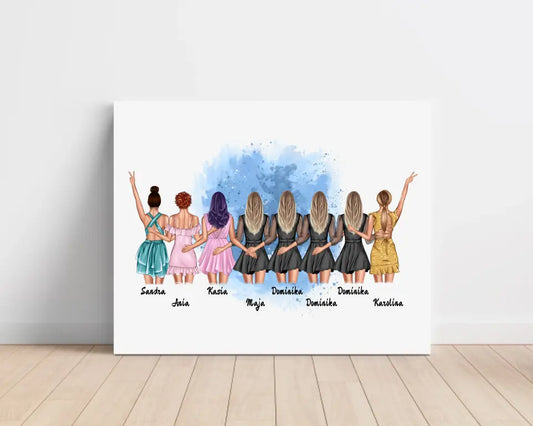 Obraz na płótnie personalizowany - Przyjaciółki 2-8 osób #3