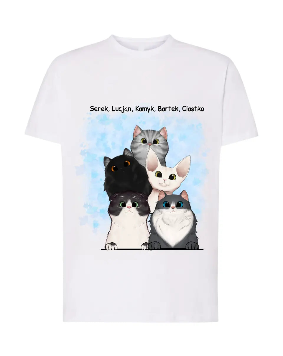 Koszulka z kotem - max. 1-5 koty - Personalizowana #P59