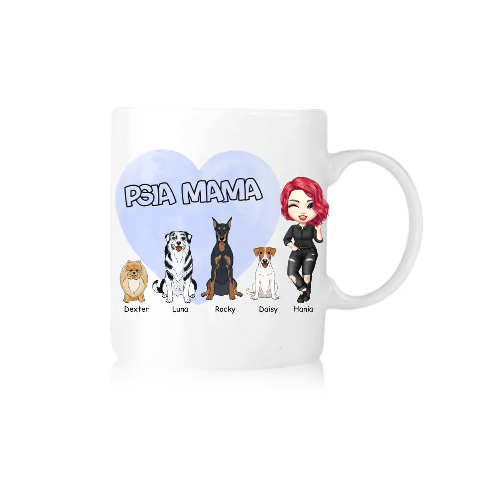 Kubek z psem personalizowany od 1-4 pupili #1