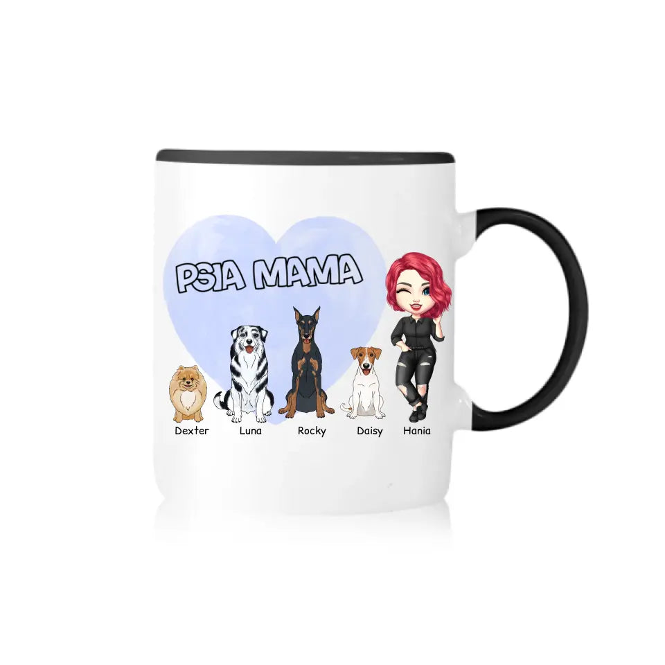 Kubek z psem personalizowany od 1-4 pupili #1