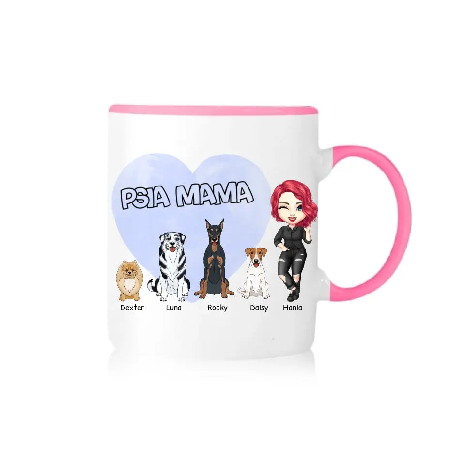 Kubek z psem personalizowany od 1-4 pupili #1