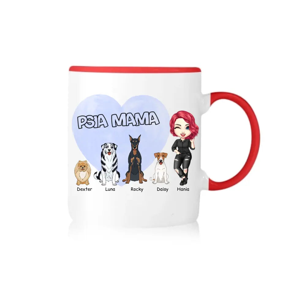 Kubek z psem personalizowany od 1-4 pupili #1