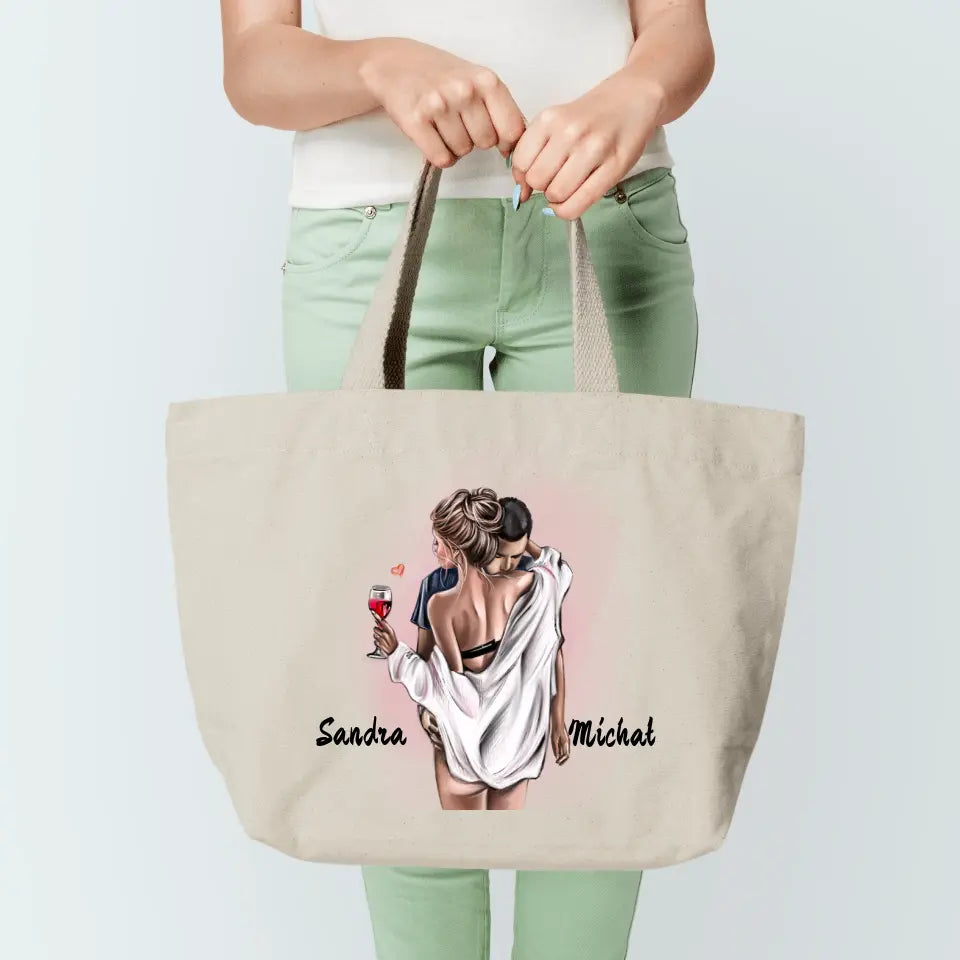 Torba materiałowa personalizowana z motywem dla par #P71