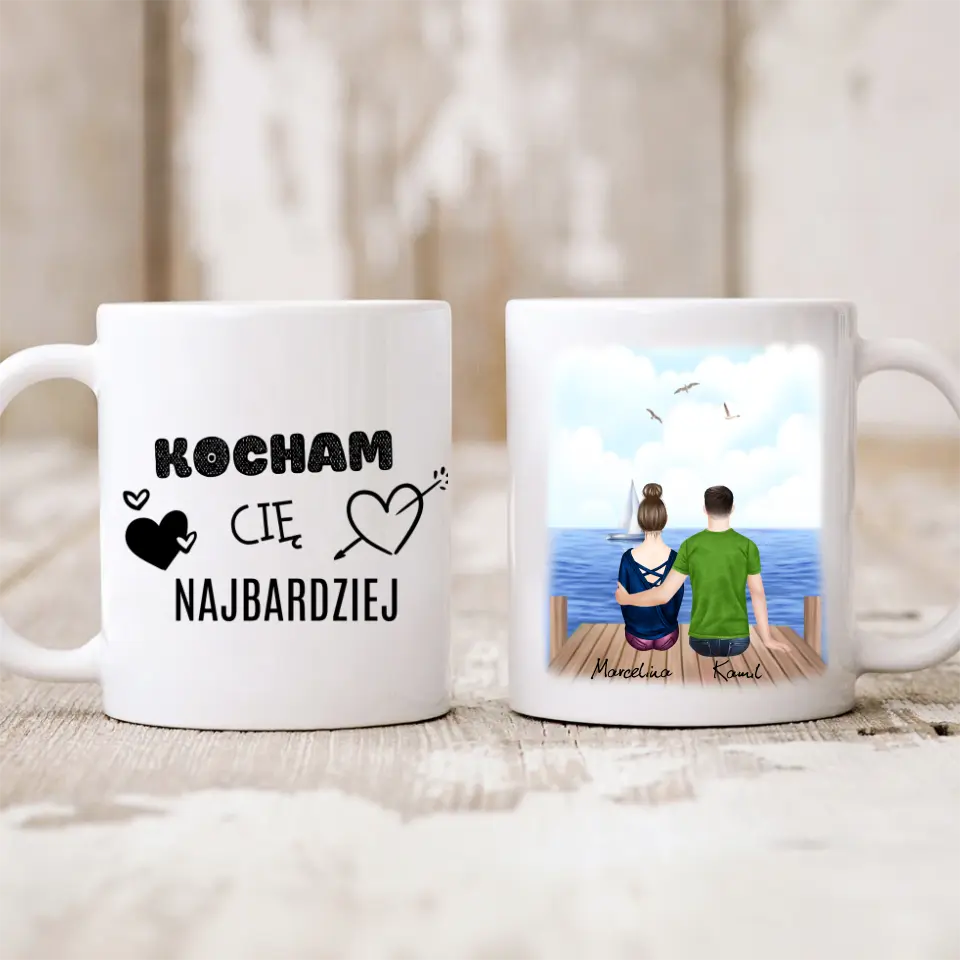 Kubek dla par | Prezent dla chłopaka i dziewczyny - Personalizowany #213