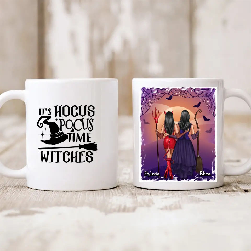 Kubek personalizowany dla przyjaciółek na halloween #H2