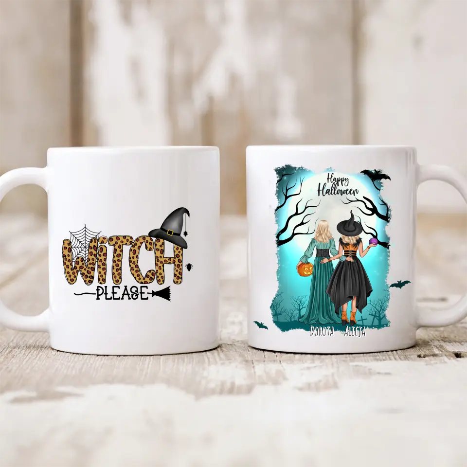 Kubek personalizowany dla przyjaciółek na halloween #H3