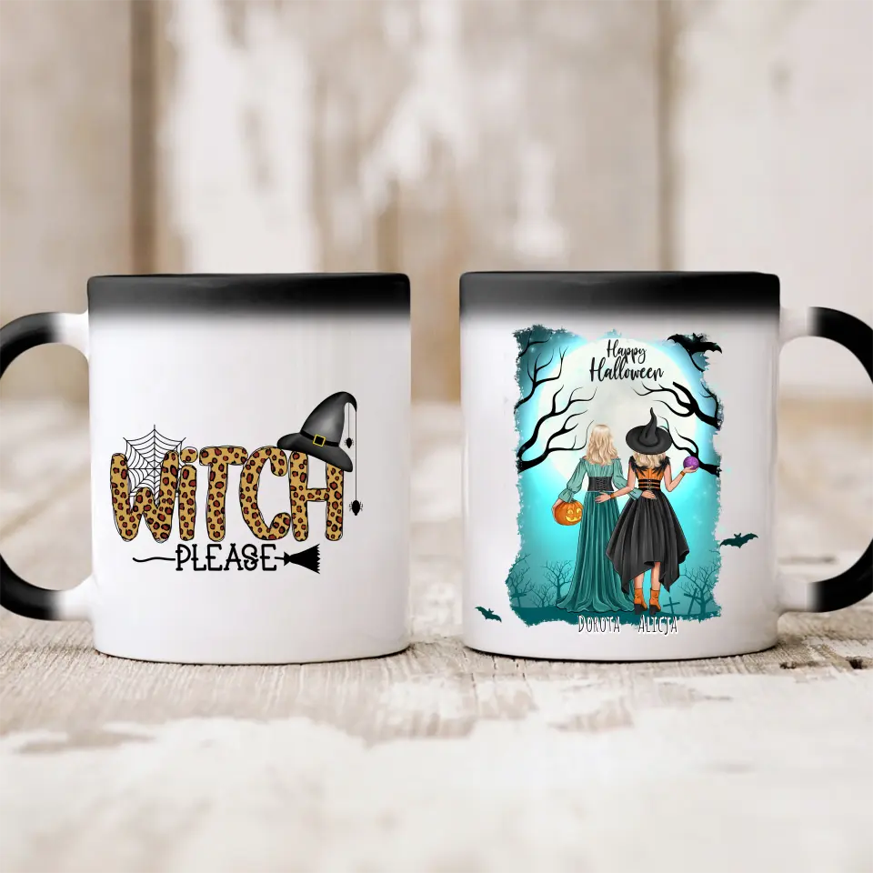 Kubek personalizowany dla przyjaciółek na halloween #H3