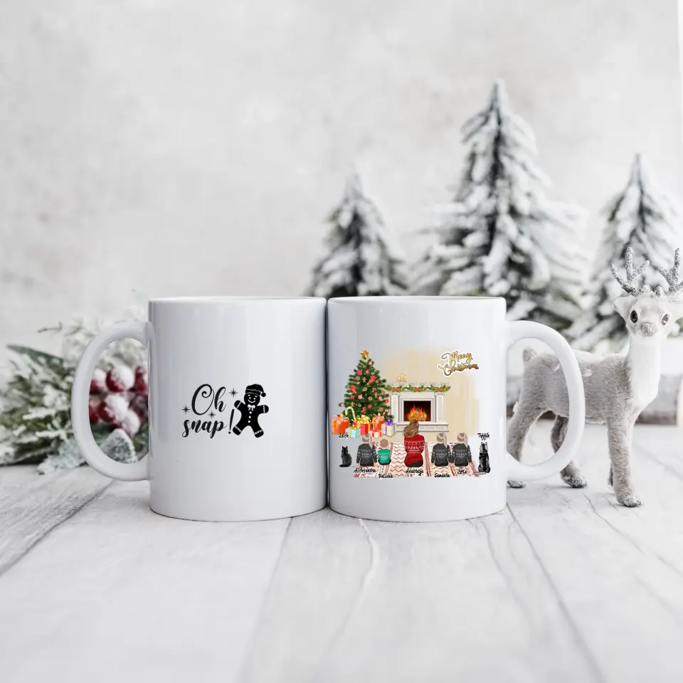 Kubek rodzinny - mama + max 4 dzieci + max 2 pupile #Świąteczny