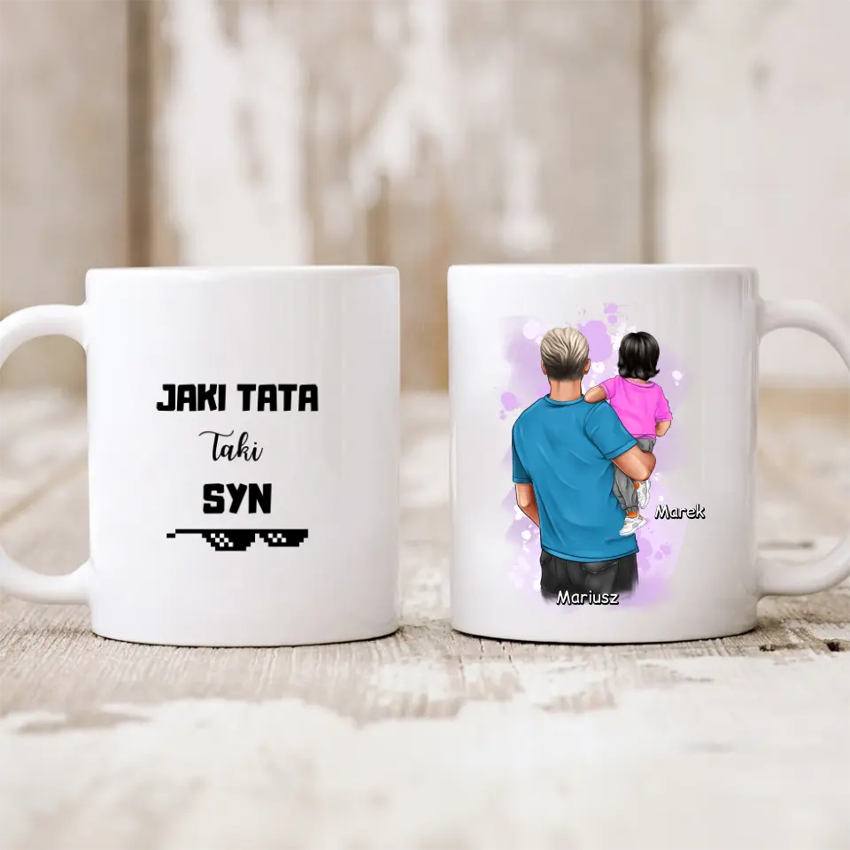 Kubek rodzinny - tata + syn #P17