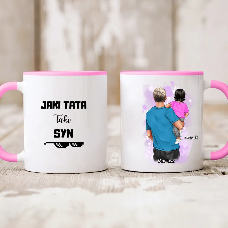 Kubek rodzinny - tata + syn #P17