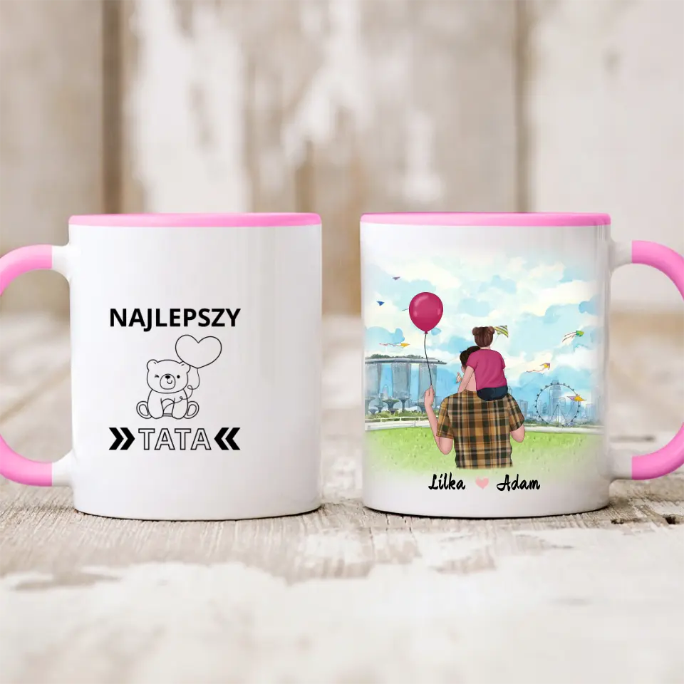 Kubek rodzinny mężczyzna + chłopczyk lub dziewczynka