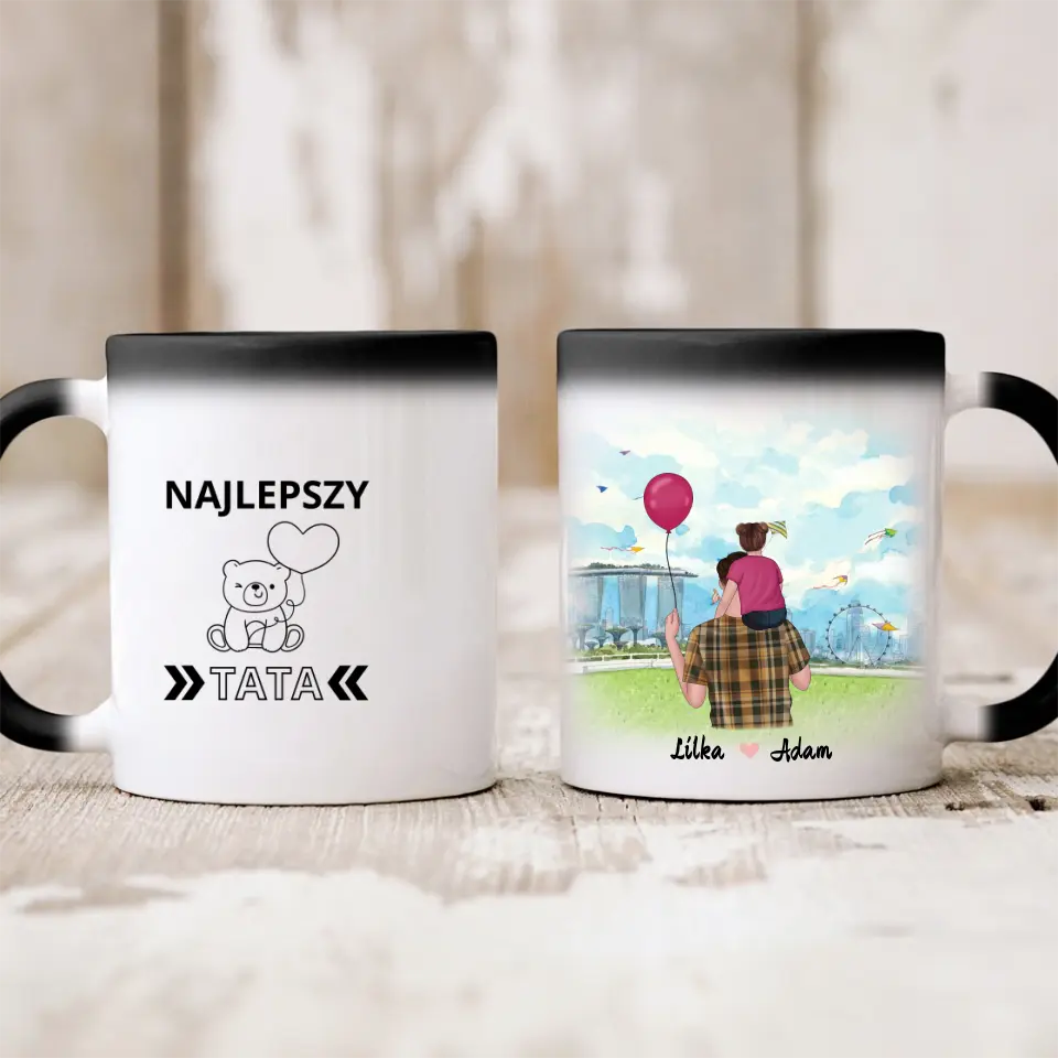 Kubek rodzinny mężczyzna + chłopczyk lub dziewczynka