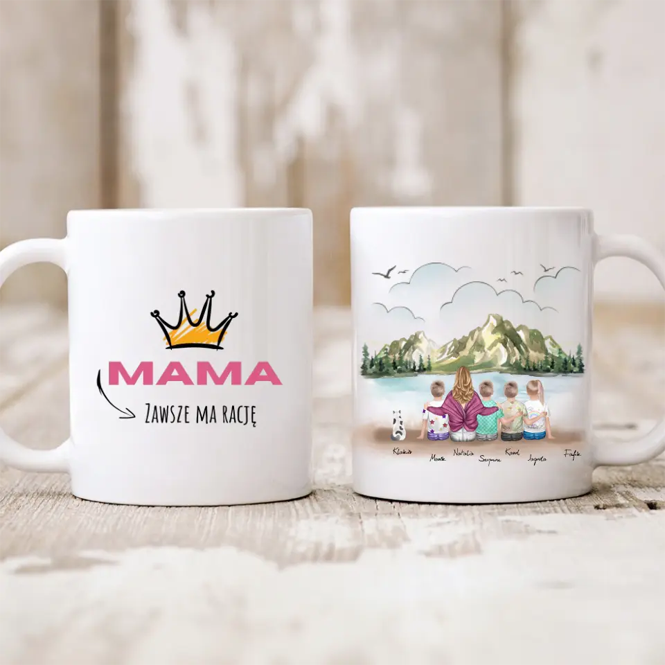Kubek rodzinny - mama + max do 4 dzieci + do max 2 pupili