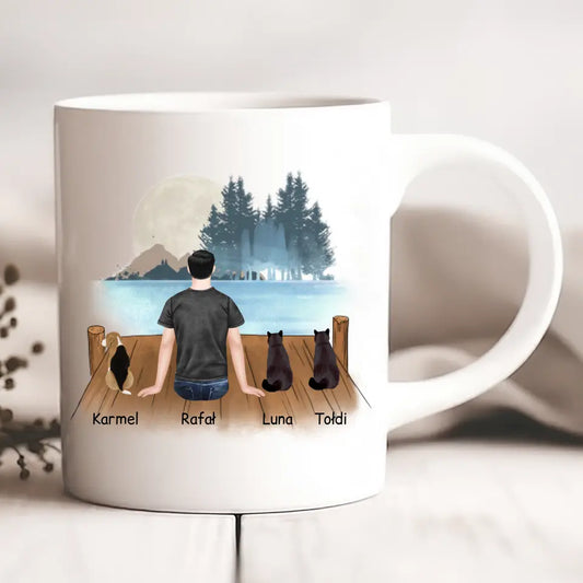 Kubek ze zwierzakiem - mężczyzna + max. 3 pupile #12