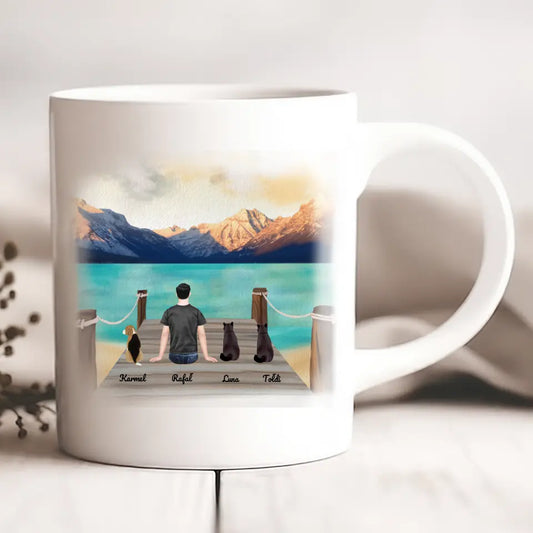 Kubek ze zwierzakiem - mężczyzna + max. 3 pupile #11