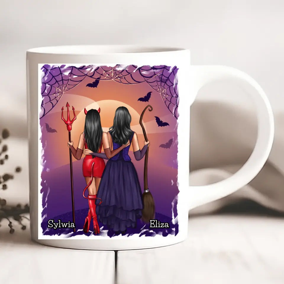 Kubek personalizowany dla przyjaciółek na halloween #H2