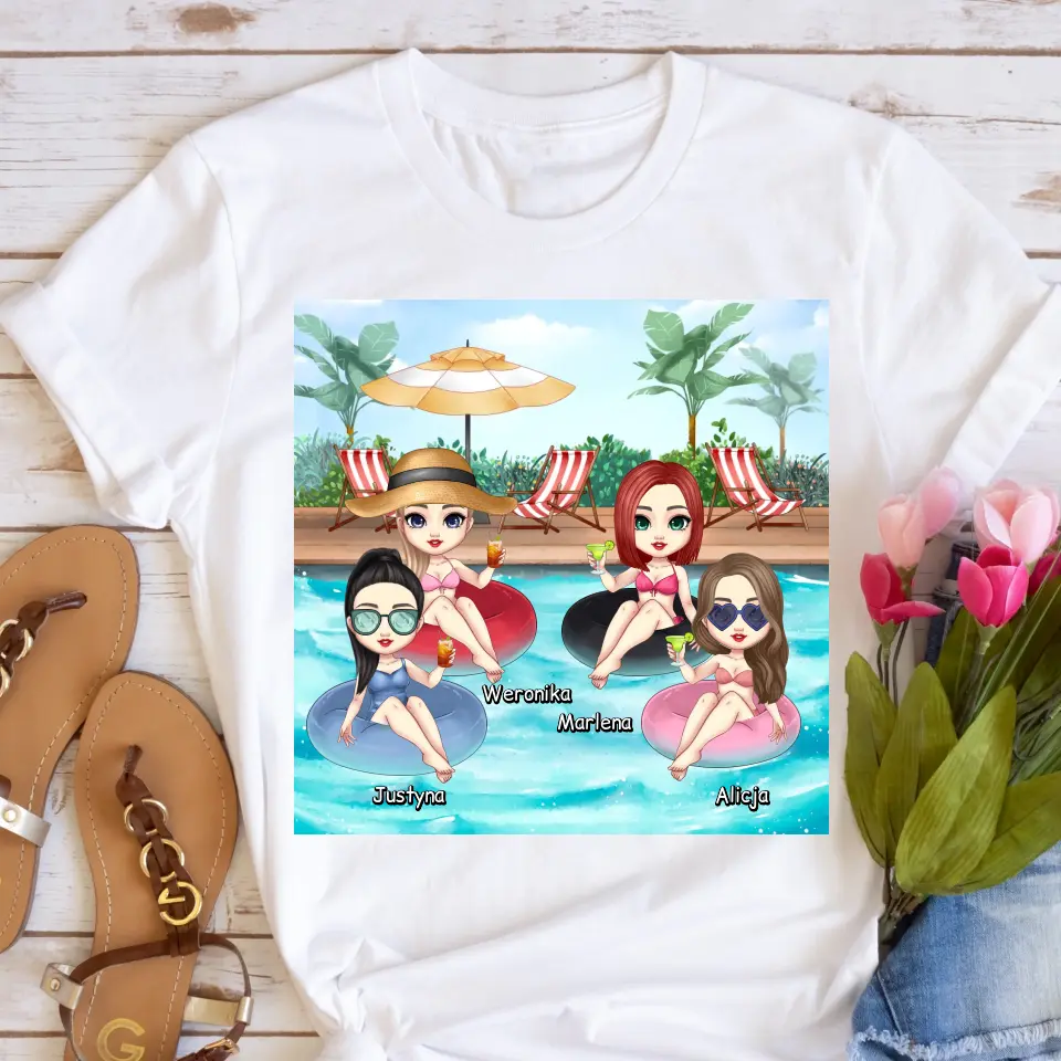 Koszulka dla przyjaciółek max. 1-4 osoby Personalizowana #P65