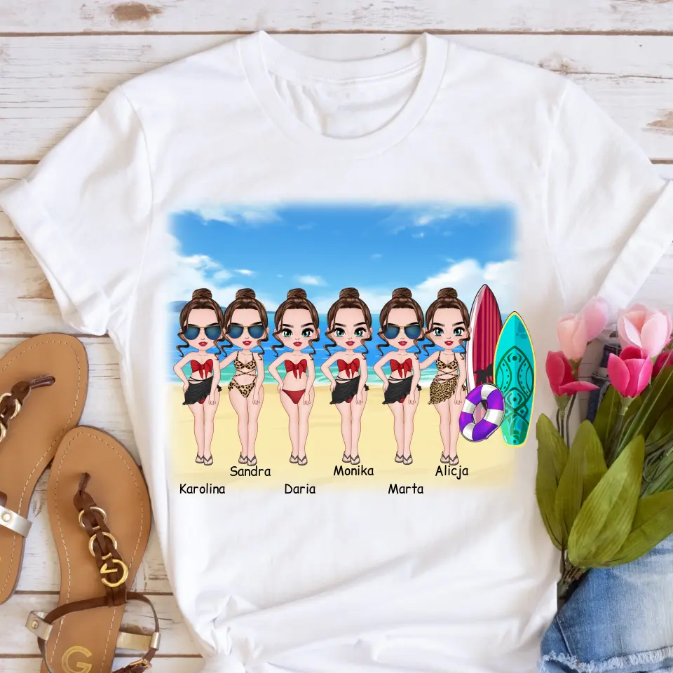 Koszulka dla przyjaciółek max. 1-6 osób - Personalizowana #P51