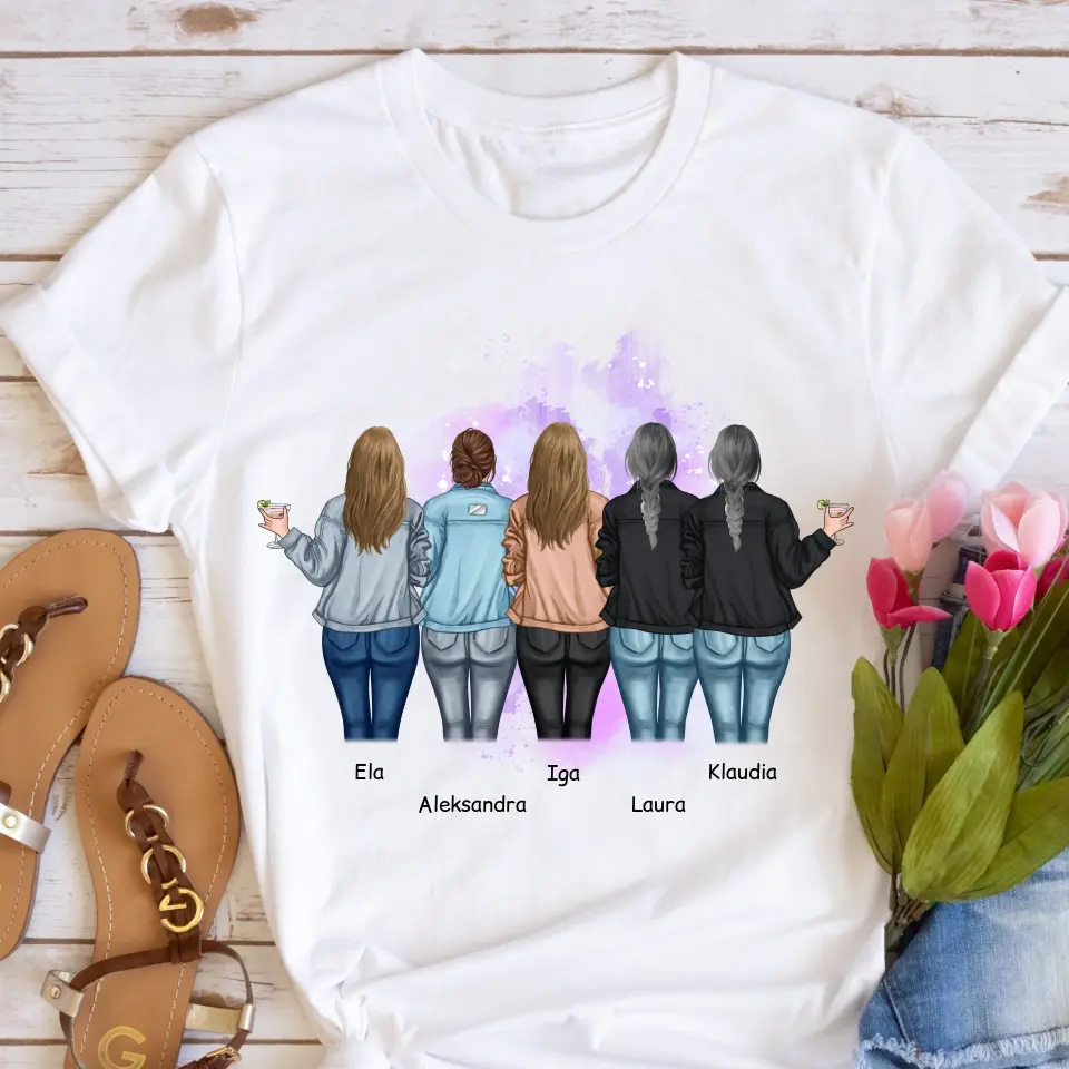 Koszulka dla przyjaciółek max. 1-5 osób - Personalizowana #P54