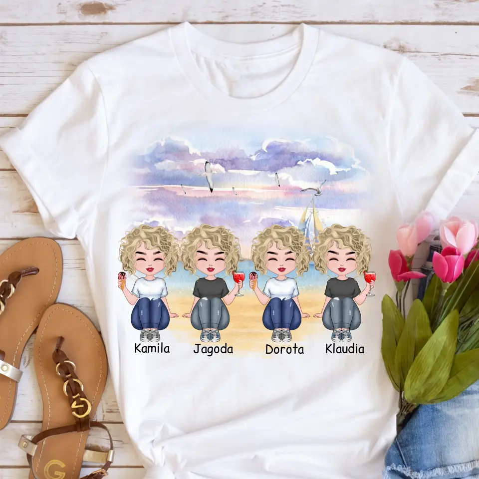 Koszulka dla przyjaciółek max. 1-4 osób - Personalizowana #P56