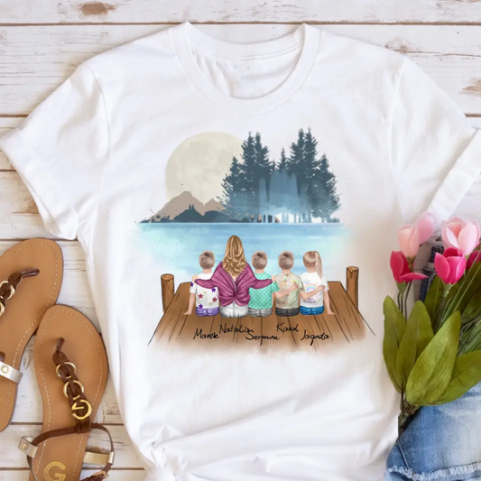 Koszulka dla mamy i 1-4 dzieci - Personalizowana (rodzinna) #P23