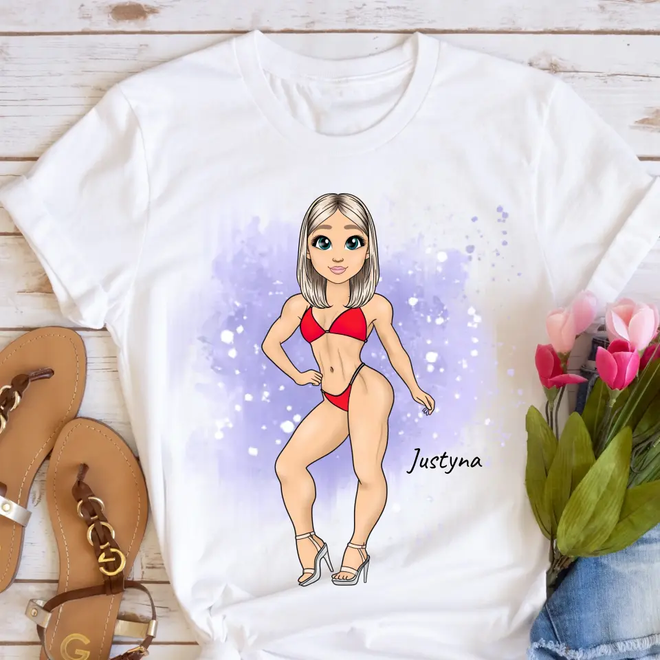 Koszulka damska z nadrukiem fitness - Personalizowana #41