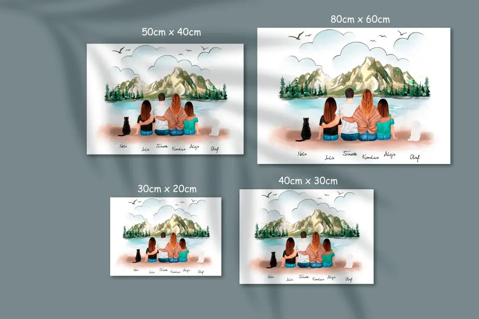 Obraz personalizowany dla babci i dziadka NAJLEPSI DZIADKOWIE | rodzinny motyw #7