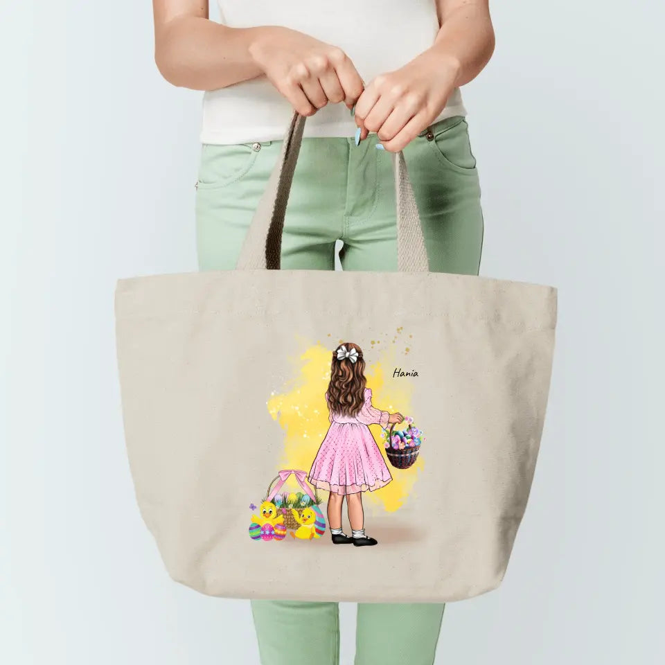 Torba materiałowa personalizowana dla dziewczynki - Wielkanoc #1