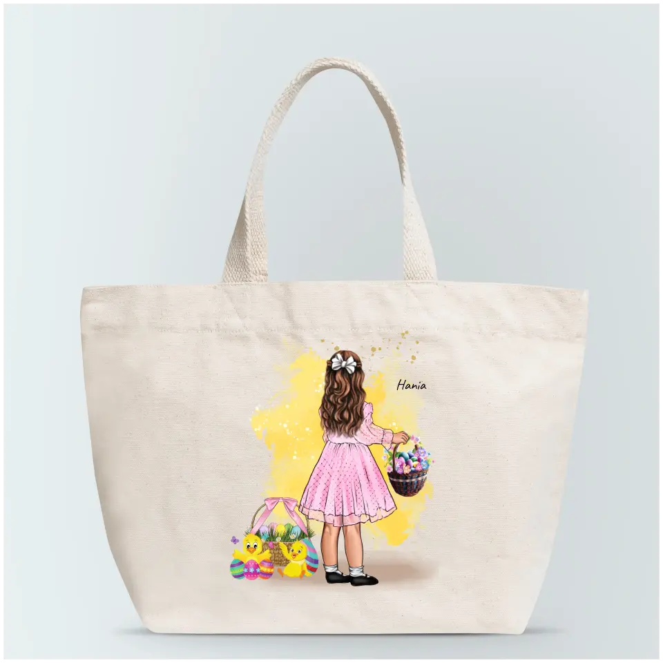 Torba materiałowa personalizowana dla dziewczynki - Wielkanoc #1