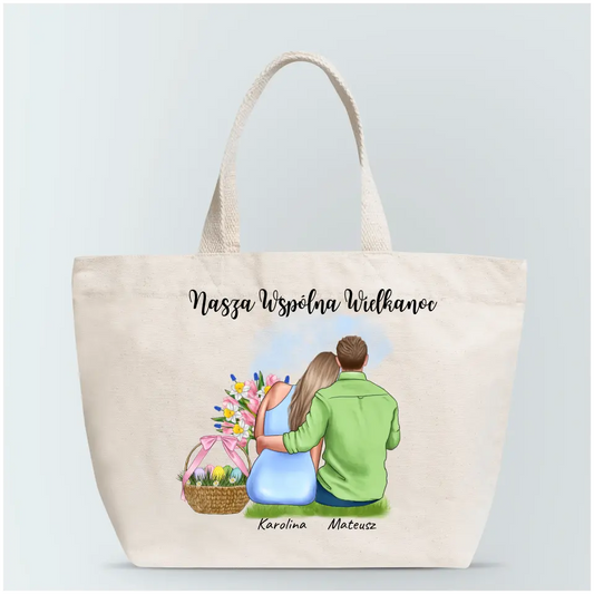 Torba materiałowa personalizowana dla par - Wielkanoc #4