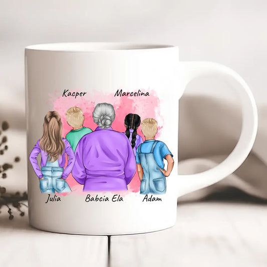 Kubek dla babci + 1-4 wnuków #33