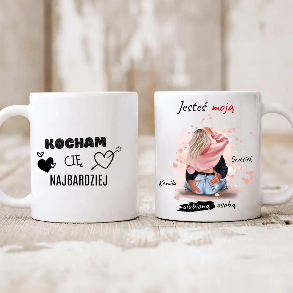 Kubek dla par | Prezent dla chłopaka i dziewczyny - Personalizowany #9519