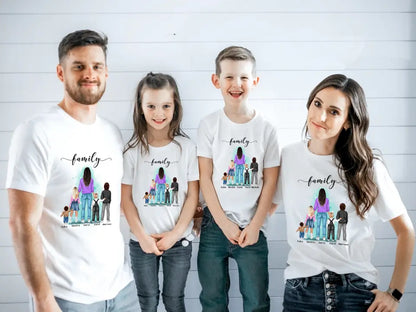 Koszulka dla mamy i 1-4 dzieci - Personalizowana (rodzinna) #18