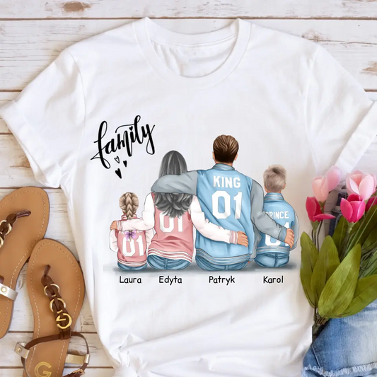 Koszulka rodzinna 2 os. dorosłe i 2 dzieci - Personalizowana #P21