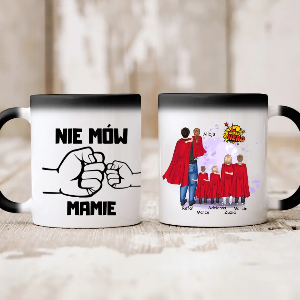 Kubek dla taty + 1-4 dzieci #1002