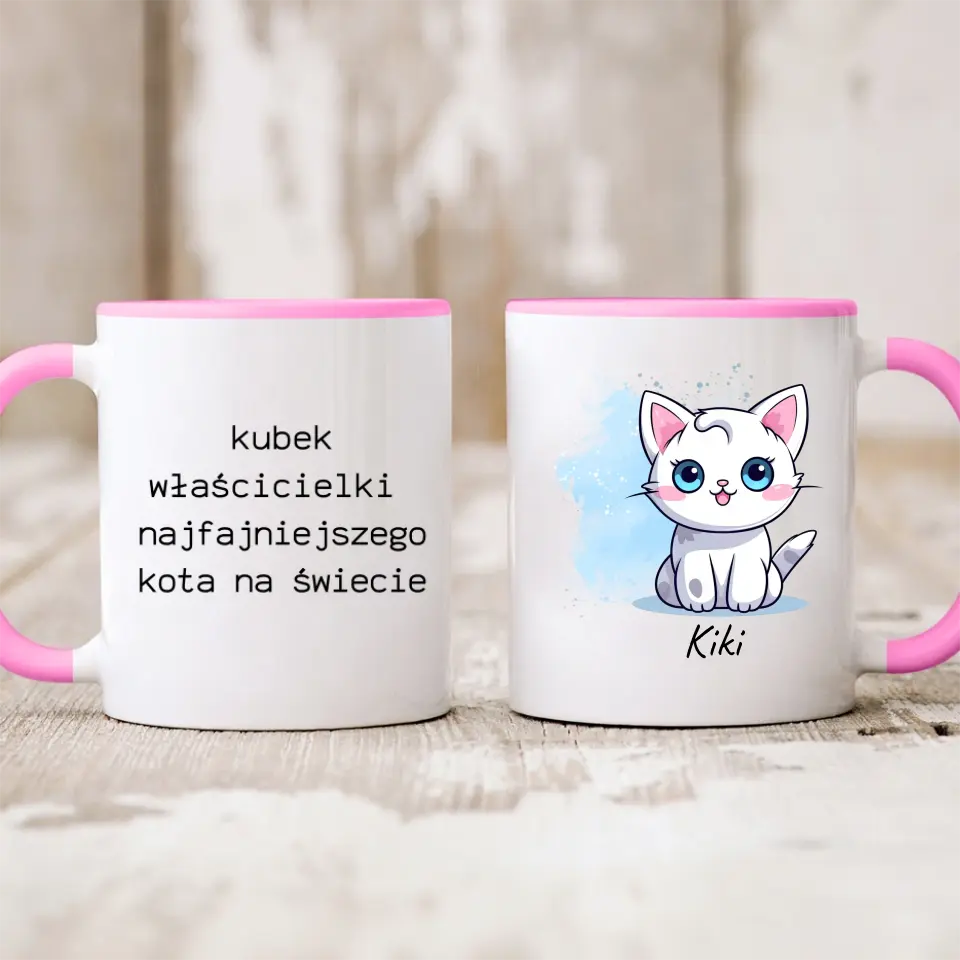 Kubek personalizowany z kotem - kubek właściciela najfajniejszego kota #5983