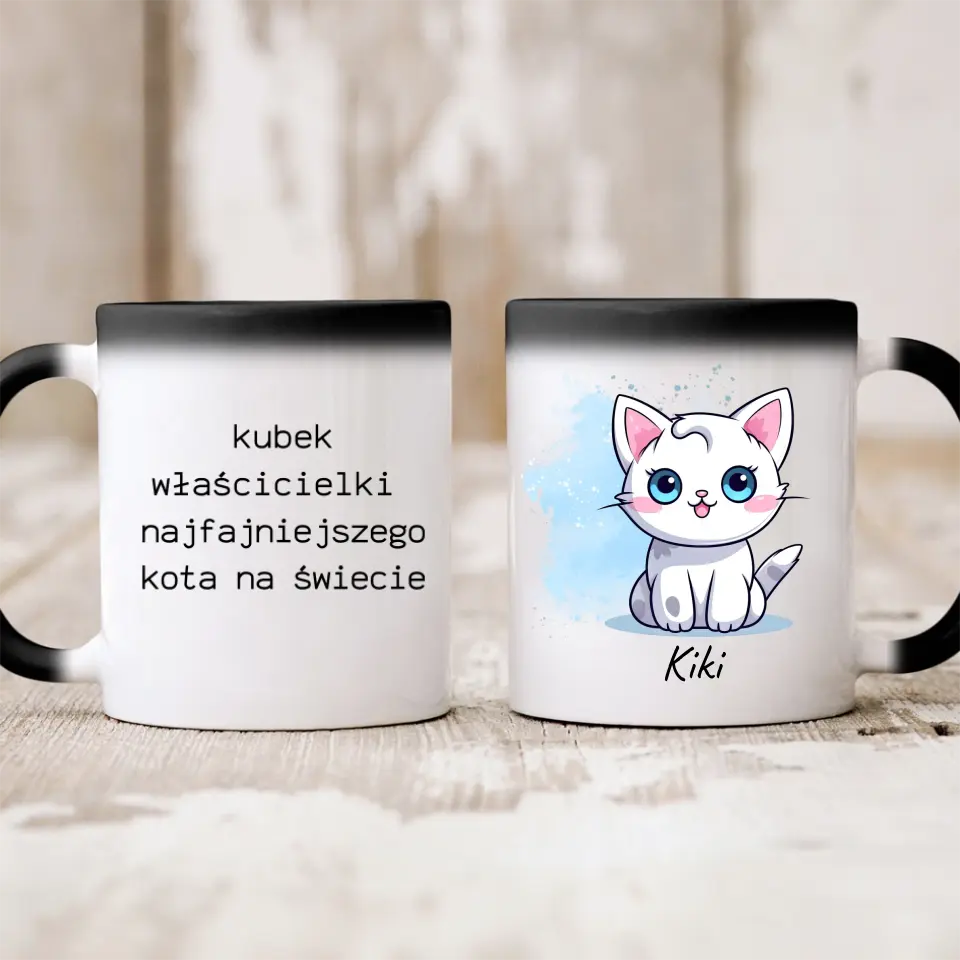 Kubek personalizowany z kotem - kubek właściciela najfajniejszego kota #5983
