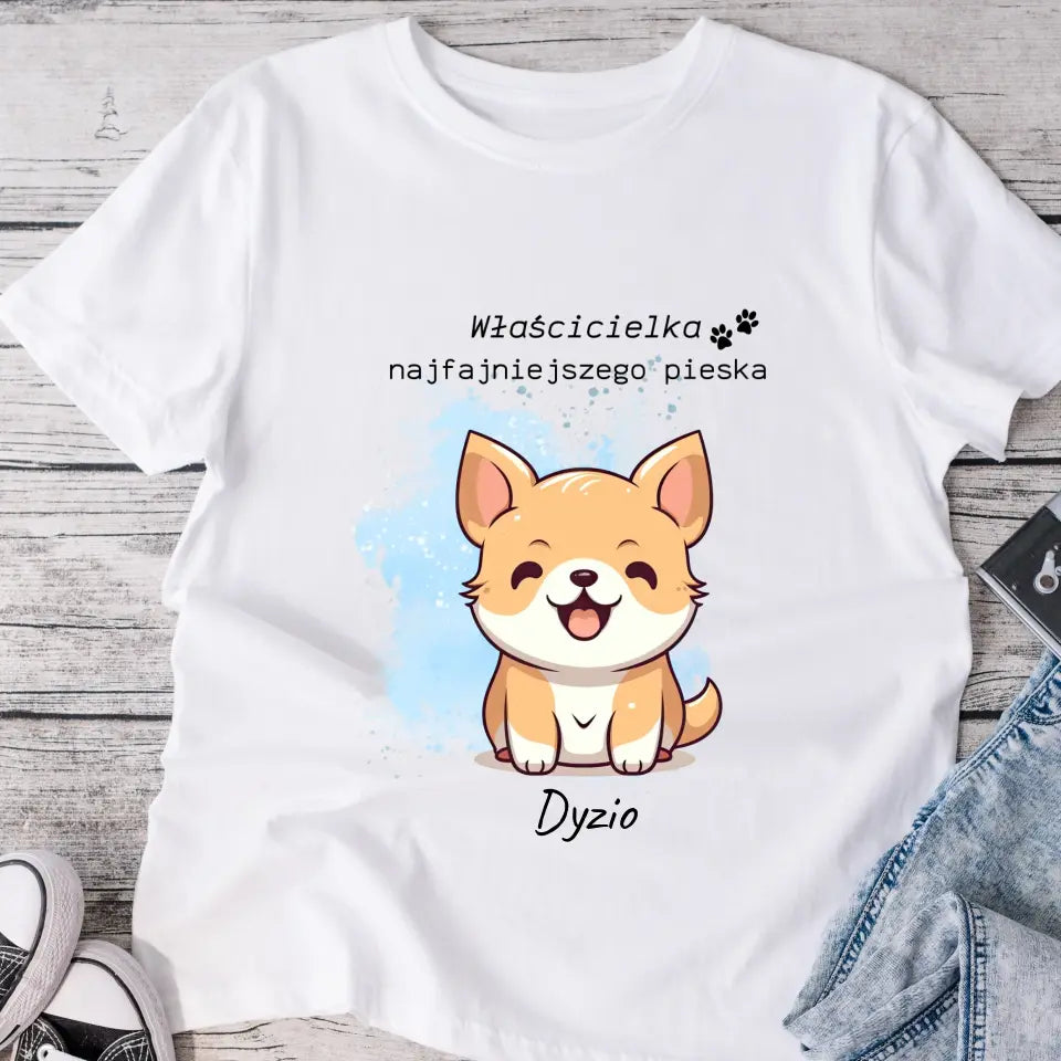 Koszulka z psem - właściciel/ka najfajniejszego pieska - Personalizowana #2378