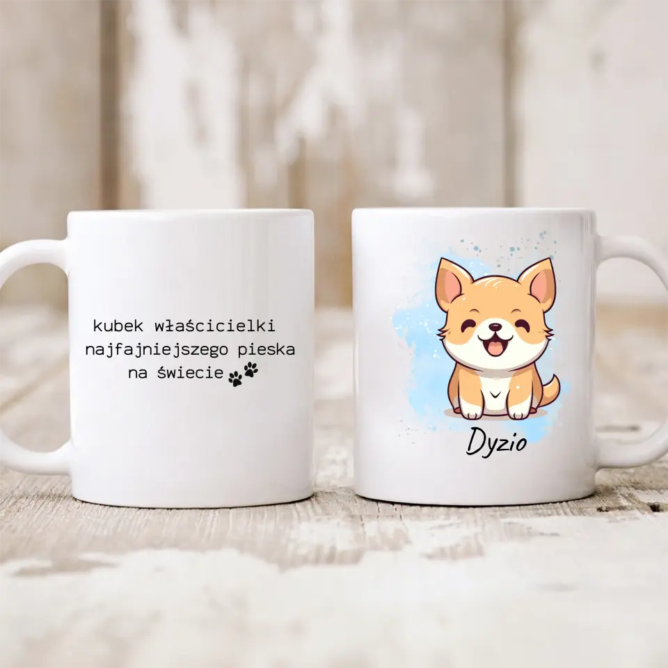 Kubek personalizowany z psem - kubek właściciela najfajniejszego pieska #8790