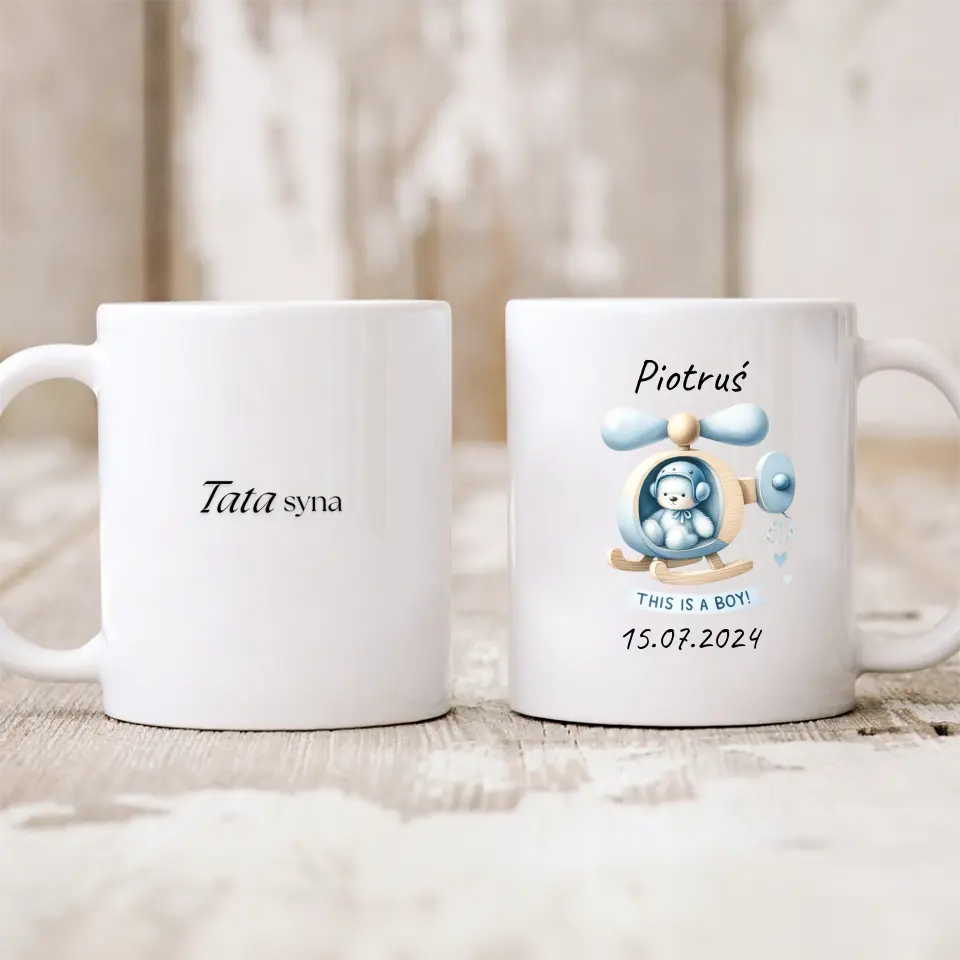 Kubek personalizowany baby boy - to będzie syn, chłopiec #2378