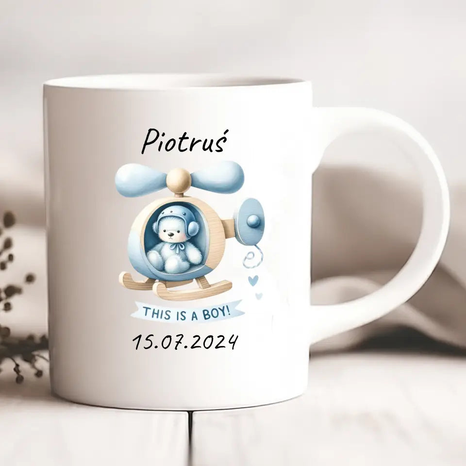 Kubek personalizowany baby boy - to będzie syn, chłopiec #2378