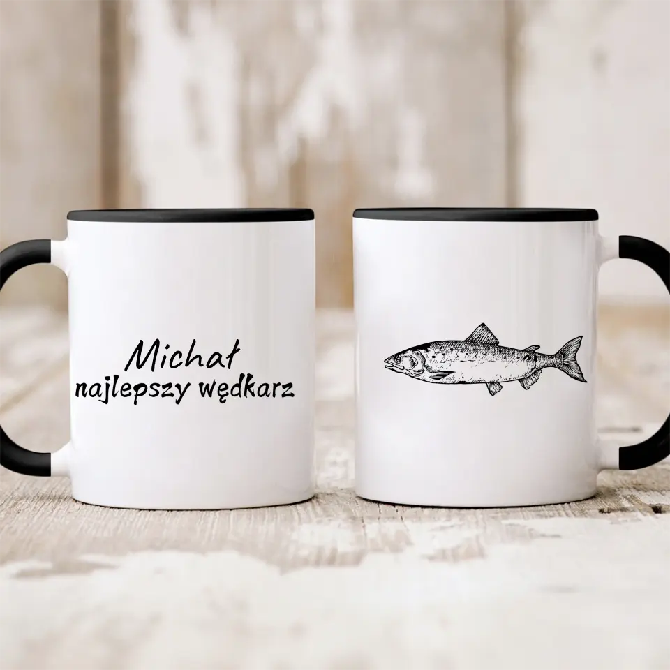 Kubek ryby minimalistyczny - kubek rybaka/wędkarza #5923