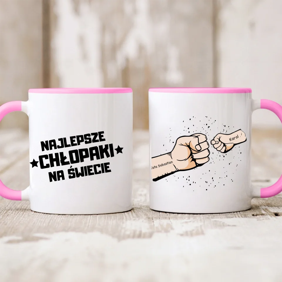 Kubek najlepsze chłopaki na świecie | Prezent na dzień chłopaka - Personalizowany #4891
