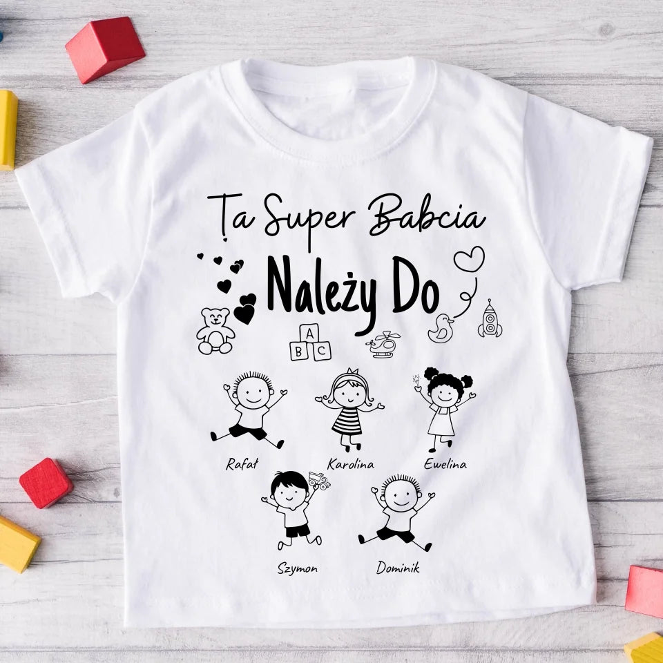 Koszulka dla babci i dziadka - Personalizowana - Prezent na dzień babci i dziadka #5101