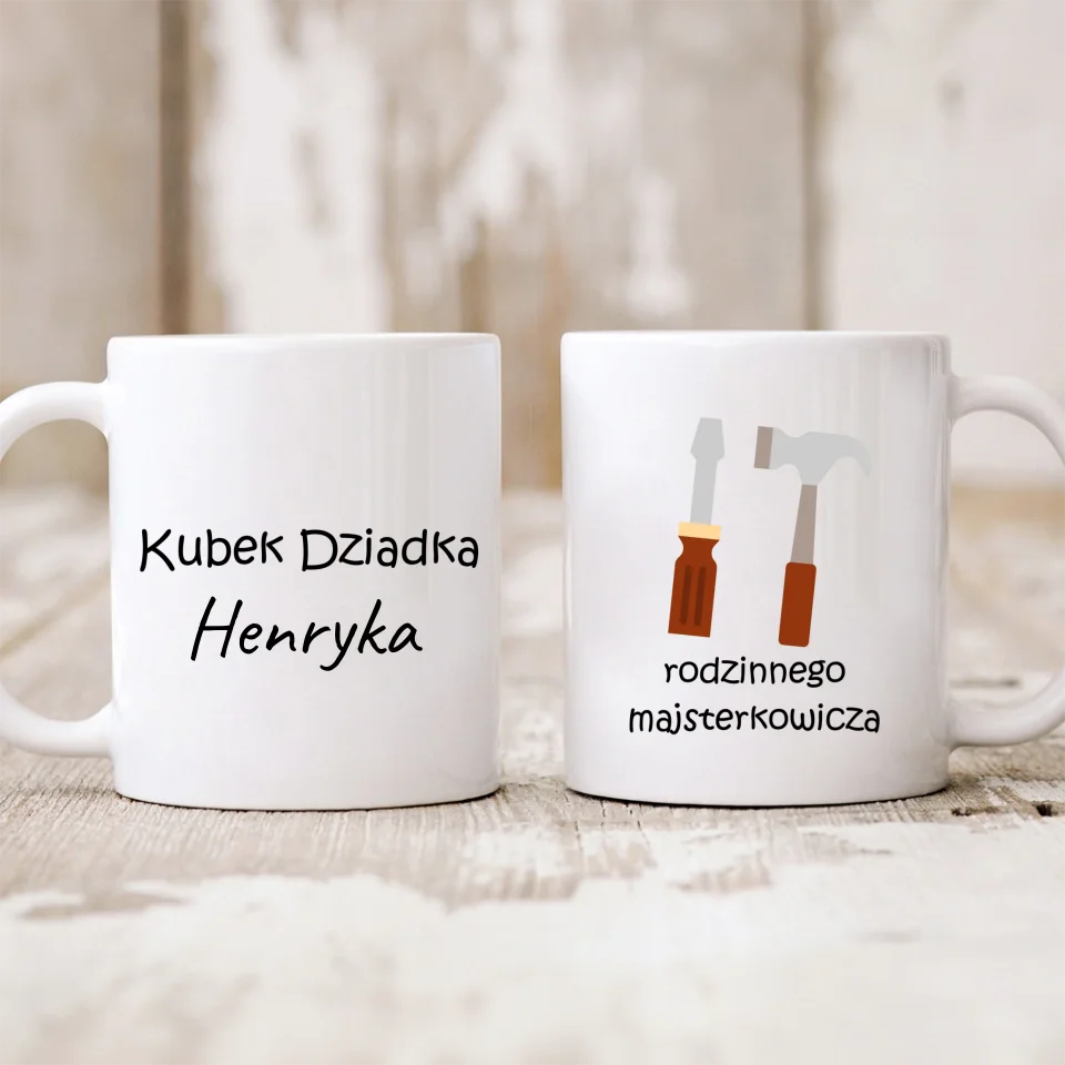 Kubek dla dziadka personalizowany - prezent na dzień babci i dziadka - majsterkowicz #01761